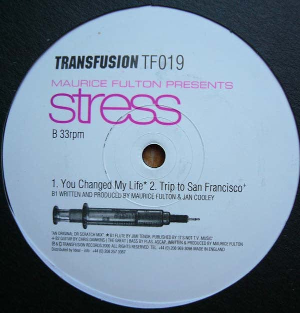 Maurice Fulton Stress – Down In The Dungeon (12", Transfusion, 2000) Back Cover
