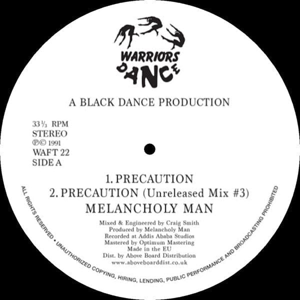 Melancholy Man – Precaution (12", Warriors Dance, 2019) Front Cover