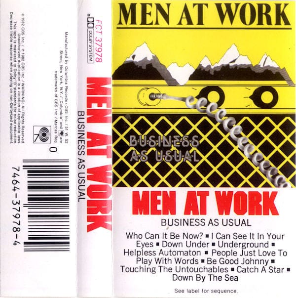 Men At Work – Business As Usual (Cassette, Columbia, 1982) Image 5