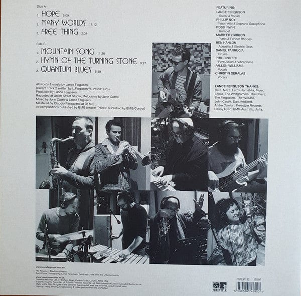 Menagerie – Many Worlds (LP, Freestyle Records, 2021) Back Cover