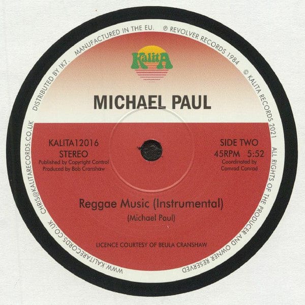 Michael Paul (3) - Reggae Music (12", RE) on Kalita Records at Further Records