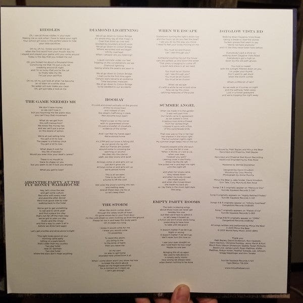 Minus The Bear - Acoustics II (LP) Suicide Squeeze,Tigre Blanco Vinyl 803238095516