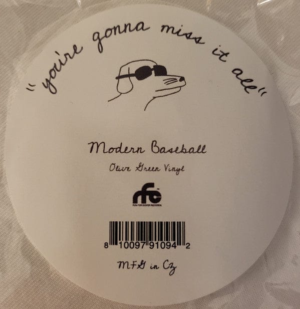 Modern Baseball – You're Gonna Miss It All (LP, Olive Green, Run For Cover Records, 2022) Image 5