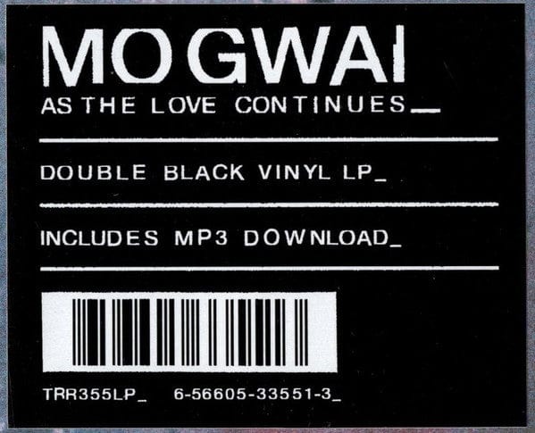 Mogwai – As The Love Continues (2xLP, Temporary Residence Limited, 2021) Back Cover