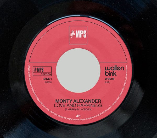 Monty Alexander - Love And Happiness / Yellow Bird (7") WallenBink,MPS Records Vinyl