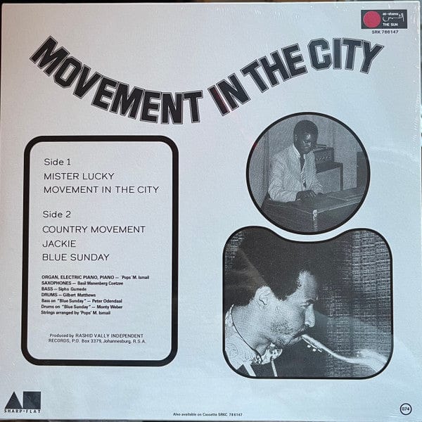 Movement In The City – Movement In The City (LP, Sharp-Flat Records, 2022) Back Cover