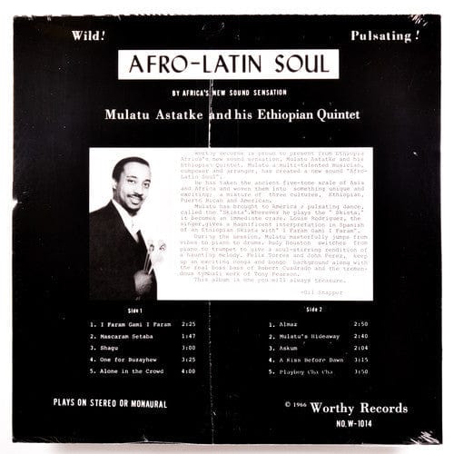 Mulatu Astatke & His Ethiopian Quintet – Afro-Latin Soul (LP, Worthy Records, 2005) Back Cover