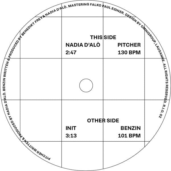 Nadia D'Alo, INIT (5) - Pitcher / Benzin (7") R.I.O.
