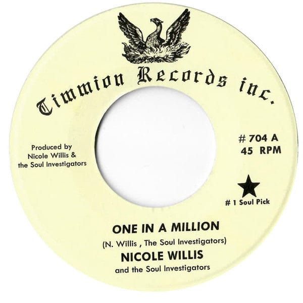 Nicole Willis The Soul Investigators – One In A Million (7", Clear Vinyl, Timmion Records, 2022) Front Cover