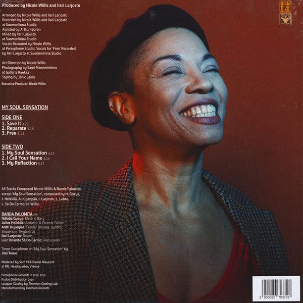 Nicole Willis Banda Palomita – My Soul Sensation (LP, Persephone Records, 2019) Back Cover