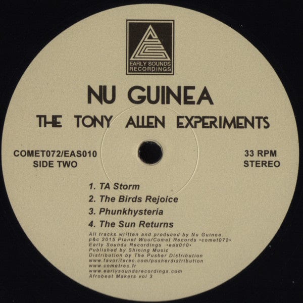 Nu Guinea - The Tony Allen Experiments (LP) Comet Records,Comet Records,Early Sounds Recordings,Early Sounds Recordings Vinyl 3760179353372
