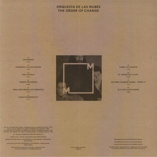 Orquesta De Las Nubes – The Order Of Change (LP, Music From Memory, 2018) Back Cover