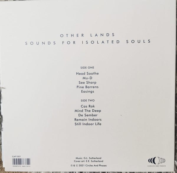 Other Lands – Sounds For Isolated Souls (LP, Circles and Phases, 2021) Back Cover