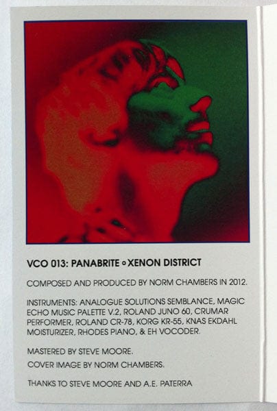 Panabrite – Xenon District (Cassette, VCO Records, 2013) Image 4