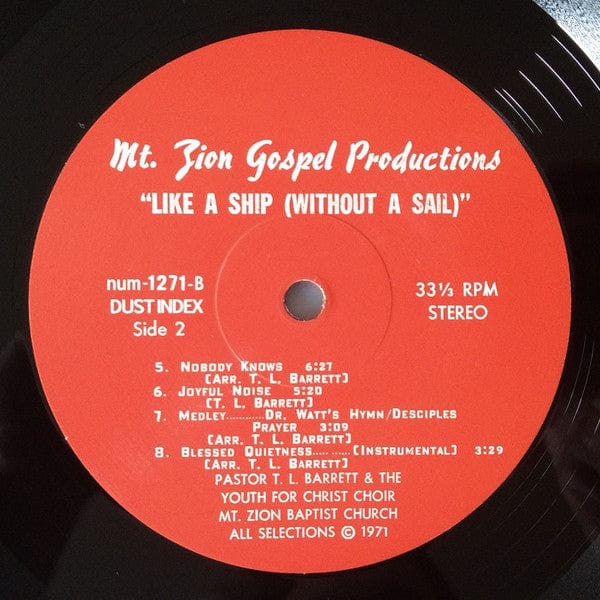 Pastor T. L. Barrett And The Youth For Christ Choir - Like A Ship... (Without A Sail) (LP) Numero Group Vinyl 825764607117