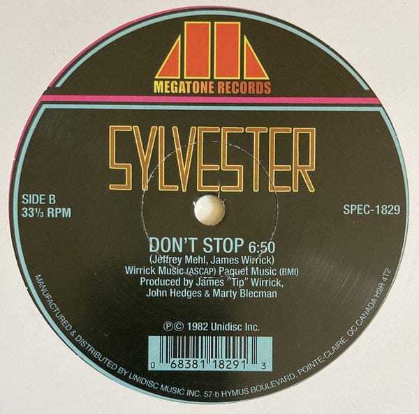 Patrick Cowley Featuring Sylvester / Sylvester - Do You Wanna Funk? / Don’t Stop (12") Megatone Records,Unidisc Vinyl 068381182913