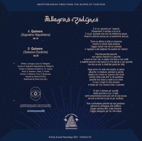 Pellegrino* & Zodyaco - Quimere (7") Early Sounds Recordings Vinyl