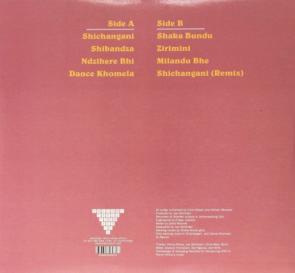 Penny Penny – Shaka Bundu (2x12", Awesome Tapes From Africa, 2013) Back Cover