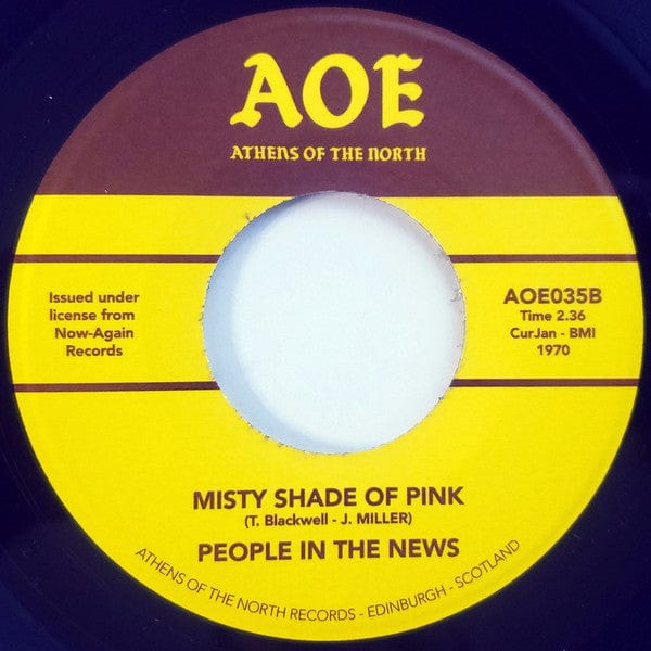 People In The News – Color Me (7", AOE, 2019) Back Cover