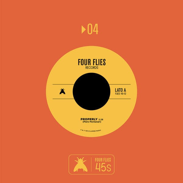 Piero Montanari Roberto Conrado – Properly / Acromatic (7", Four Flies Records, 2019) Front Cover