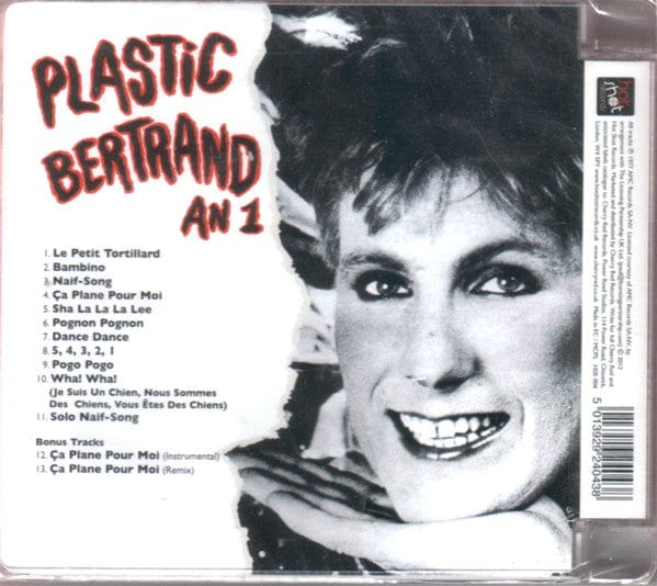 Plastic Bertrand – An 1 (CD, Hot Shot Records, 2012) Back Cover