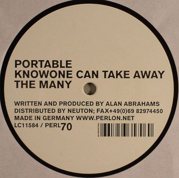 Portable – Knowone Can Take Away (12", Perlon, 2008) Image 3