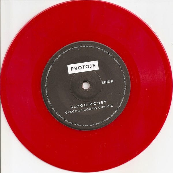 Protoje – Blood Money (7", Red, Picture Sleeve, Mr Bongo, 2017) Image 4