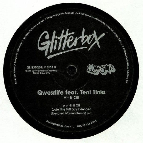Qwestlife Feat. Teni Tinks - Hit It Off (12", Promo) on Glitterbox at Further Records