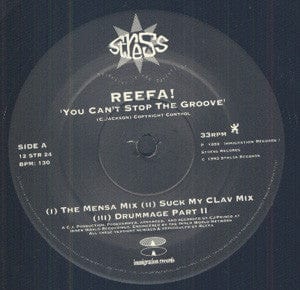 Reefa! – You Can't Stop The Groove (12", Stress Records, 1993) Back Cover