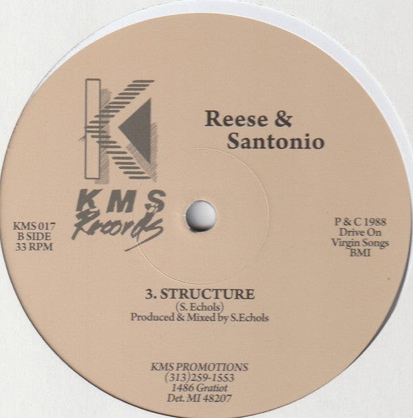 Reese & Santonio - Truth Of Self Evidence (12") KMS Vinyl