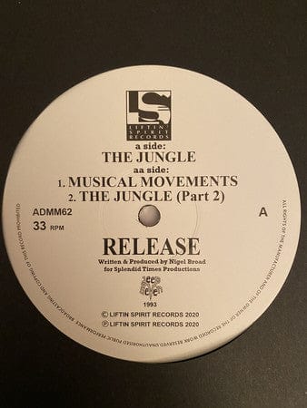 Release – The Jungle / Musical Movements (12", 180 Gram, Liftin' Spirit Records, 2020) Front Cover