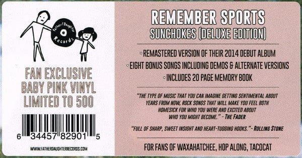 Remember Sports – Sunchokes (LP, Baby Pink, Father/Daughter Records, 2019) Image 5