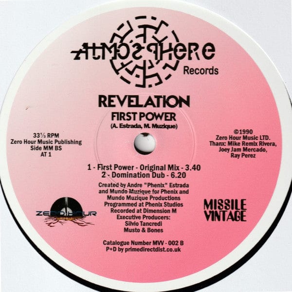 Revelation – Synth-It / First Power (12", Atmosphere Records, 2023) Back Cover