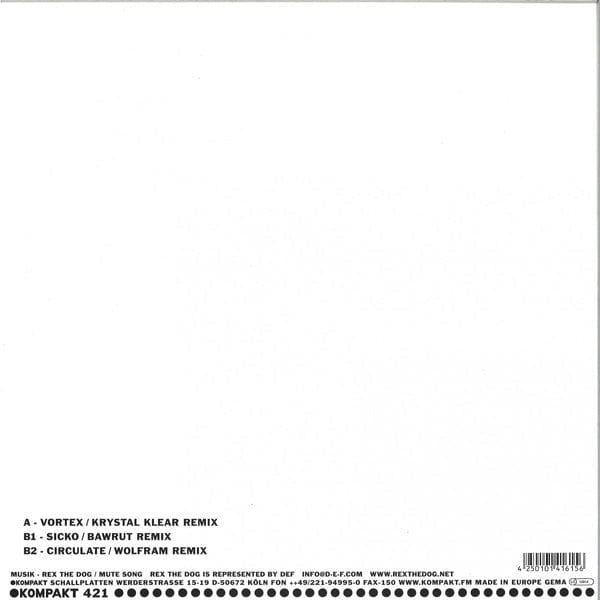 Rex The Dog – Versions (12", Kompakt, 2020) Back Cover