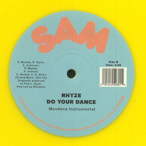 Rhyze - Do Your Dance (Moodena Remix) (12", Yel) on Sam Records at Further Records