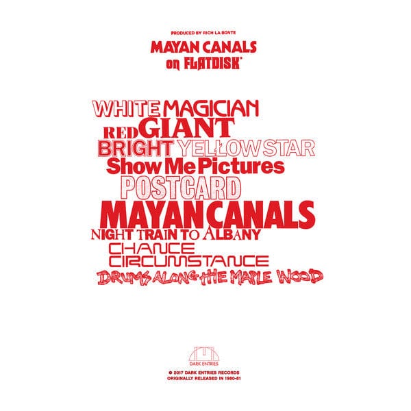 Rich La Bonté – Mayan Canals (LP, Dark Entries, 2017) Back Cover