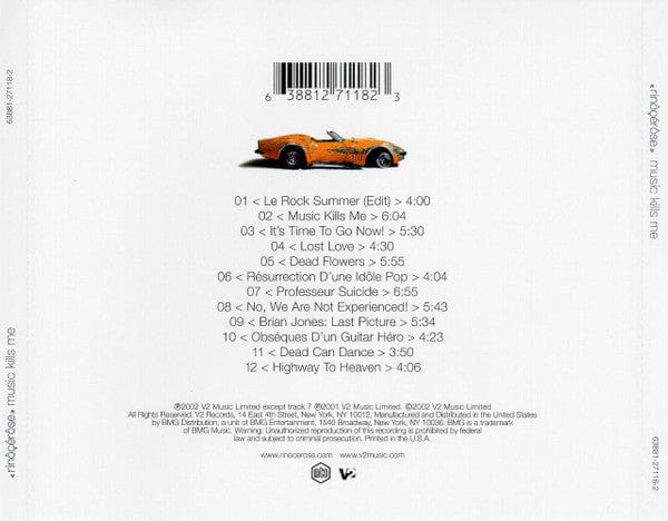 Rinôçérôse - Music Kills Me (CD) V2 CD 638812711823