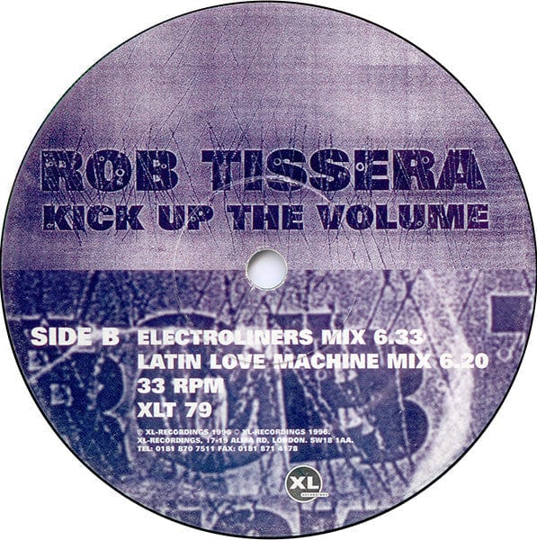 Rob Tissera - Kick Up The Volume (12", Single) XL Recordings
