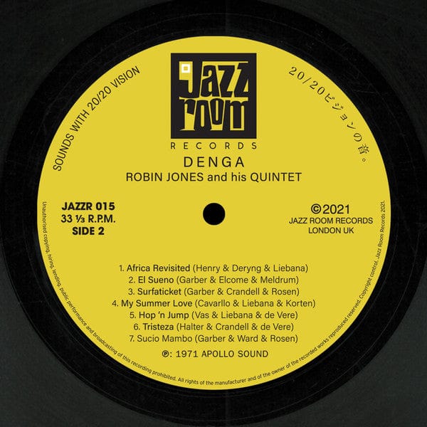 Robin Jones And His Quintet - Denga (LP) Jazz Room Records Vinyl