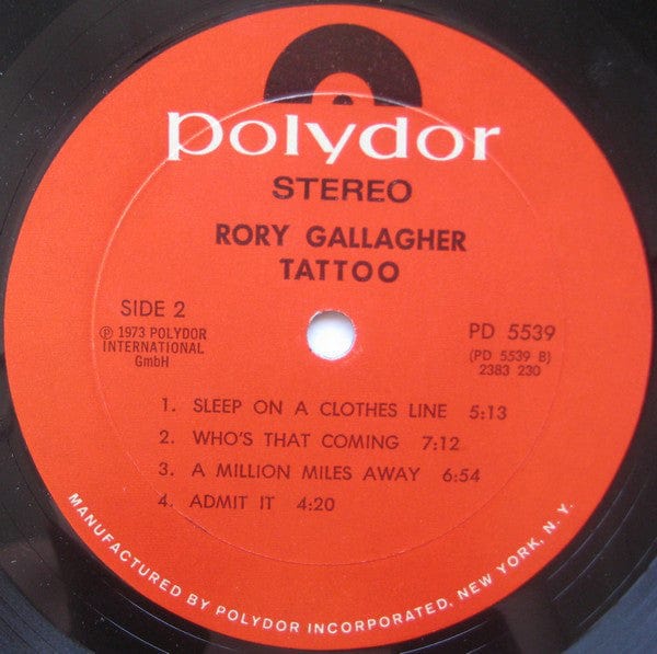 Rory Gallagher - Tattoo (LP) Polydor Vinyl
