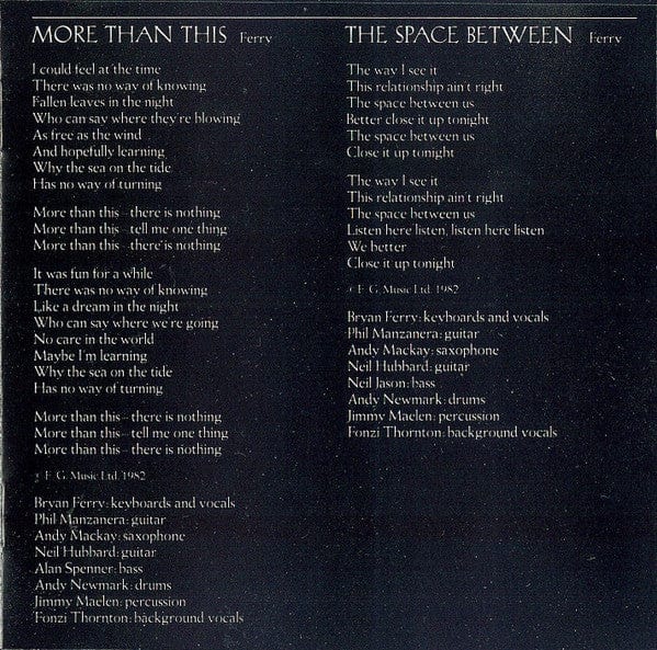 Roxy Music - Avalon (CD) Warner Bros. Records,EG CD 075992368629