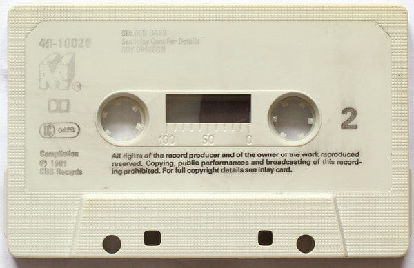Roy Orbison – Golden Days (The Collection Of 20 All-Time Greats) (Cassette, Monument, 1981) Image 4