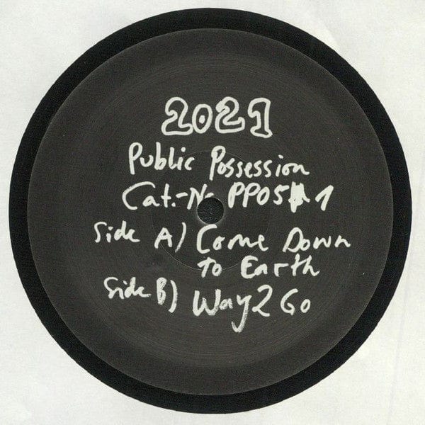 Samo DJ – Come Down To Earth (12", Public Possession, 2021) Back Cover