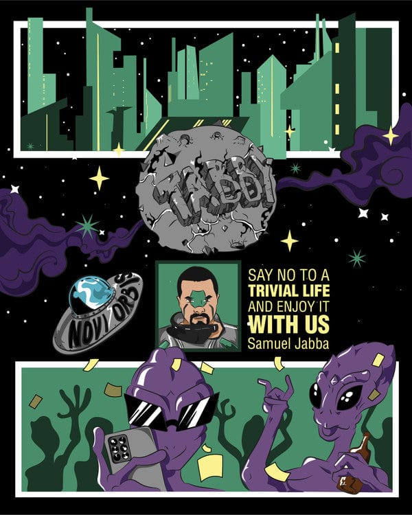 Samuel Jabba – Say No To A Trivial Life (12", Novi Orbis, 2020) Front Cover