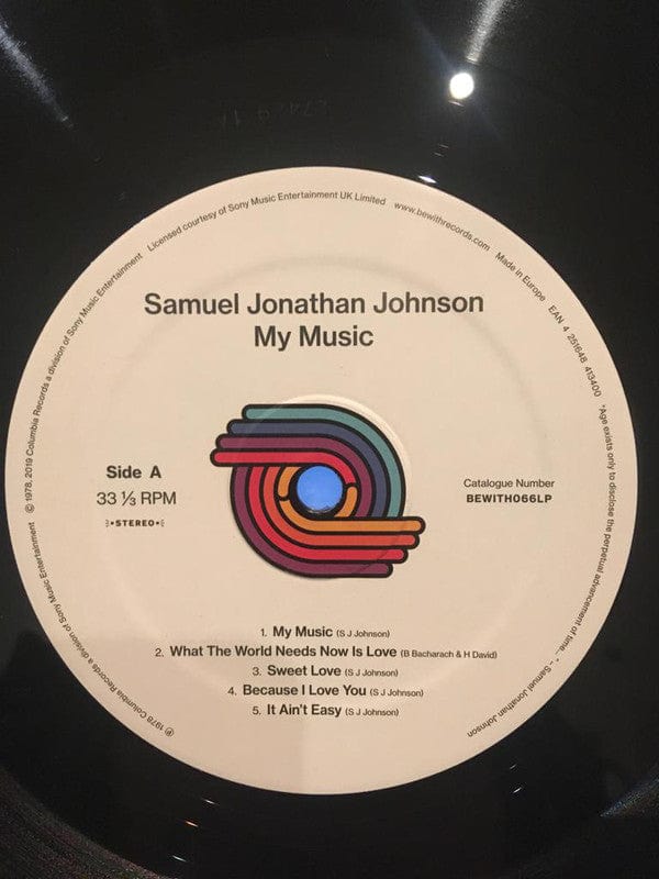 Samuel Jonathan Johnson – My Music (LP, 140g, Be With Records, 2019) Image 4