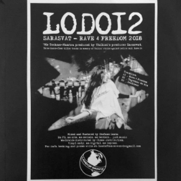 Sarasvat – Rave 4 Freedom (12", Land of Dance Records, 2018) Back Cover