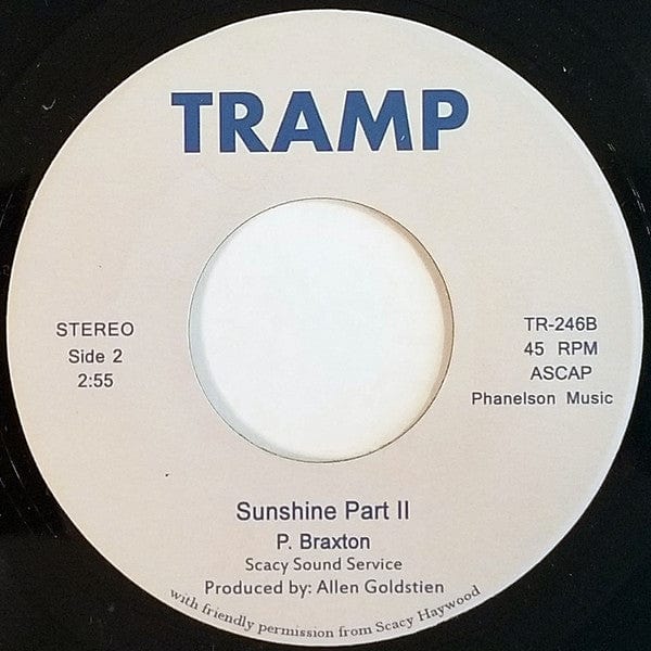 Scacy Sound Service – Sunshine (7", Tramp Records, 2018) Back Cover