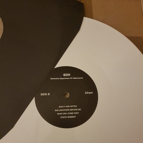 SDH – Semiotics Department Of Heteronyms (LP, White, Avant!, 2019) Back Cover