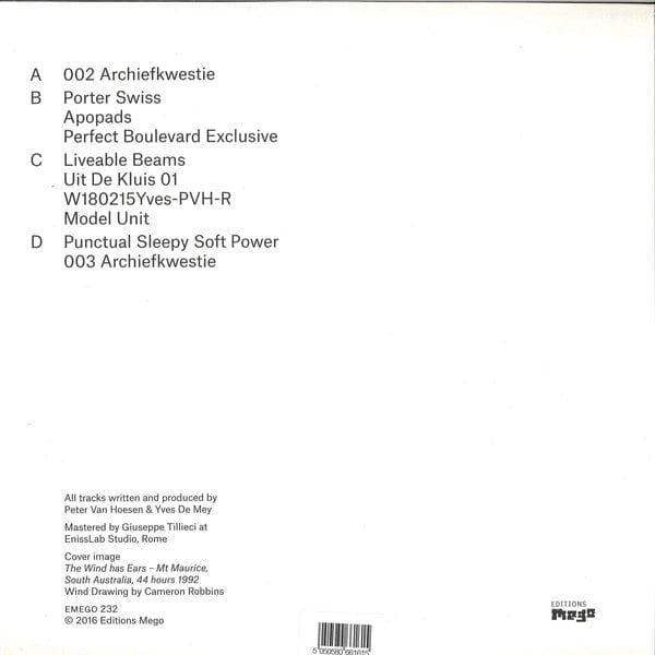 Sendai – Ground And Figure (2xLP, Editions Mego, 2016) Back Cover
