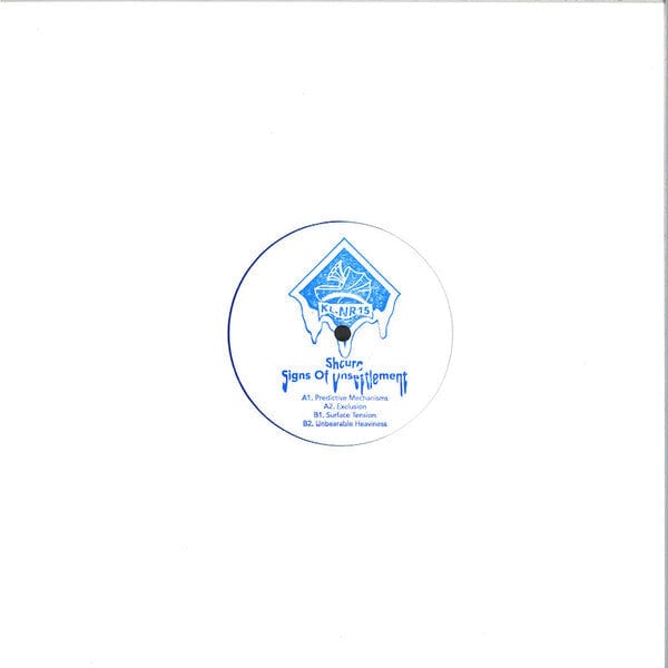 Shcuro – Signs Of Unsettlement (12", Blue, Klakson, 2022) Front Cover
